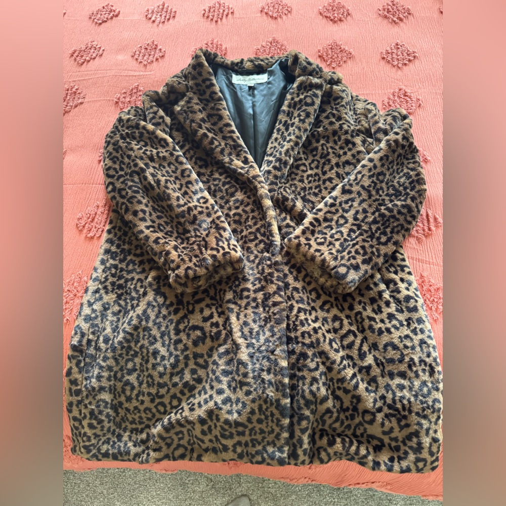 Leopard Print Faux Fur Coat